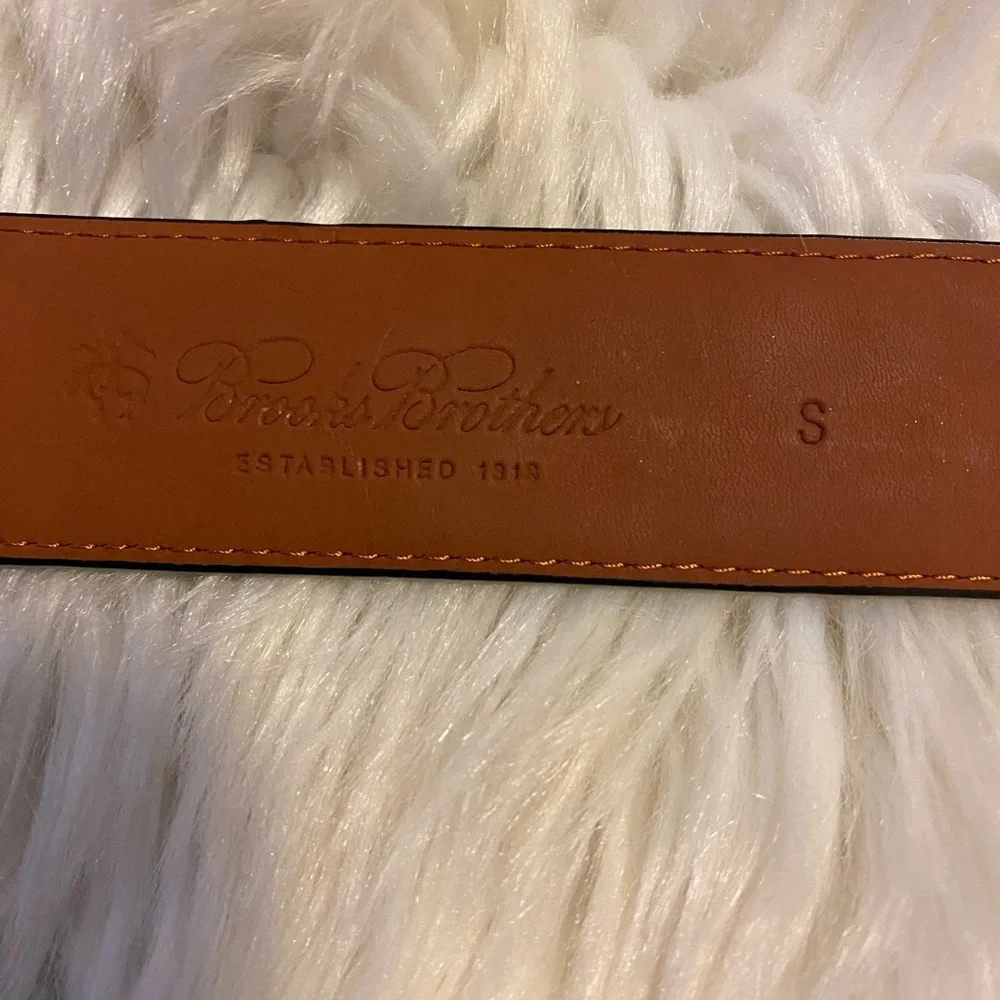 Brooks brothers black leather belt size small